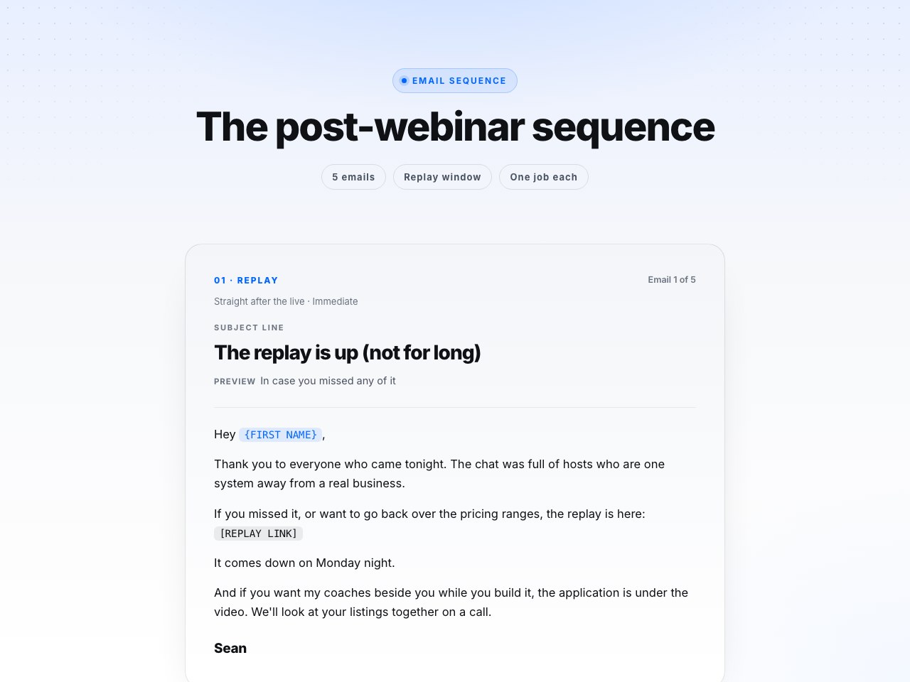 Post-webinar preview