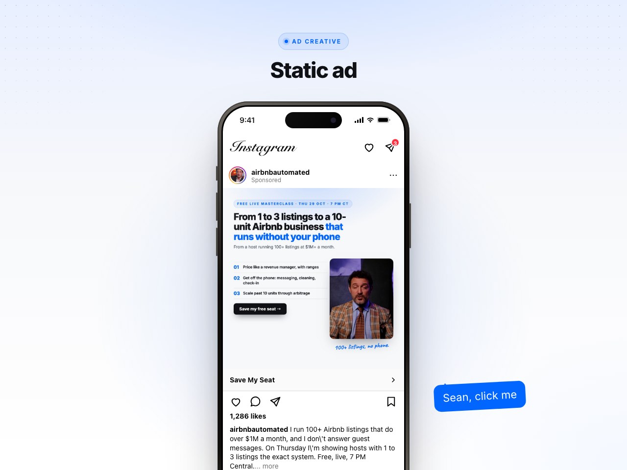 Static ad preview